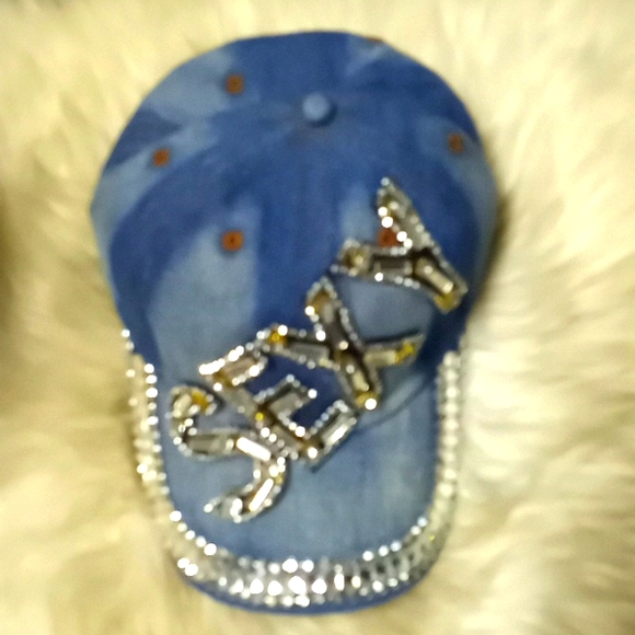SEXY Bling 💎 Denim Baseball Cap - Picture 11 of 12